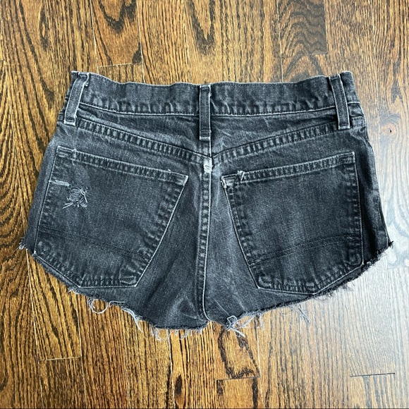 Black distressed jean shorts - Picture 2 of 2